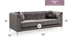 Glory Furniture Pompano G782A-S Sofa ( 2 Boxes ) , DARK GrayG782A-S