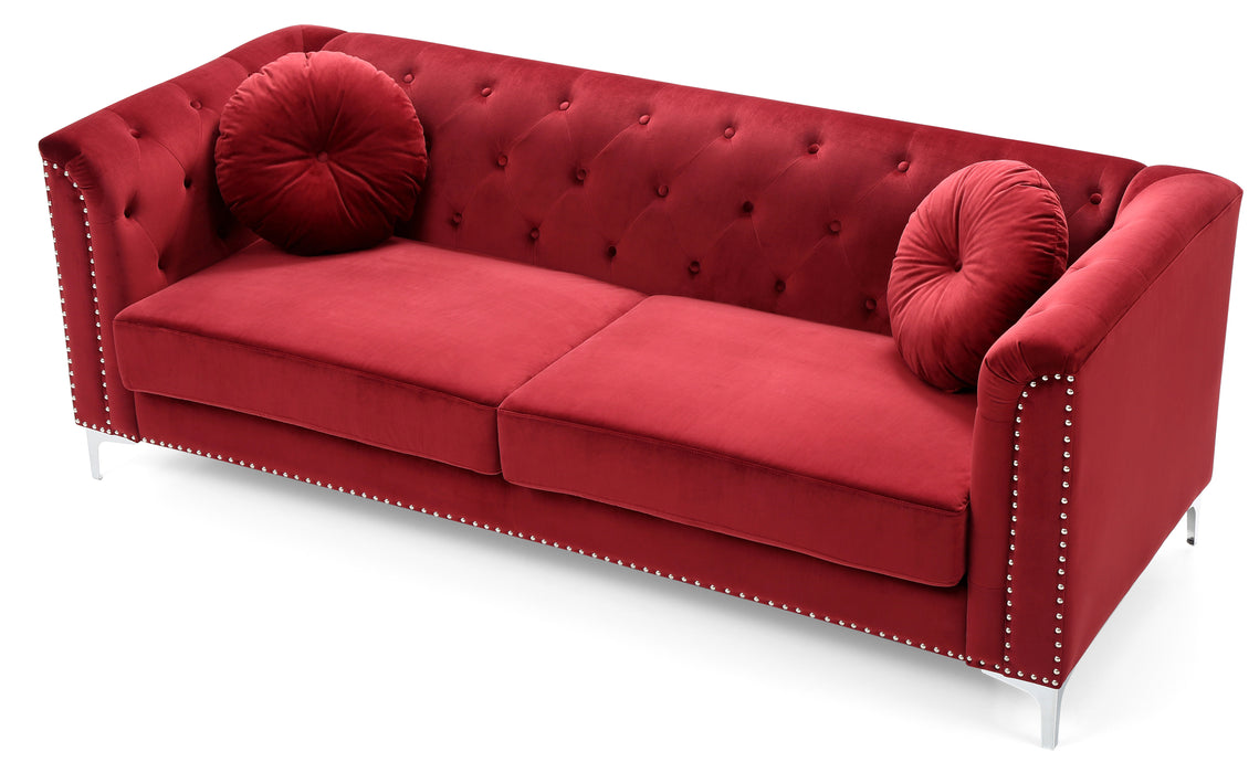 Glory Furniture Pompano G789A-S Sofa ( 2 Boxes ) , BURGUNDY G789A-S