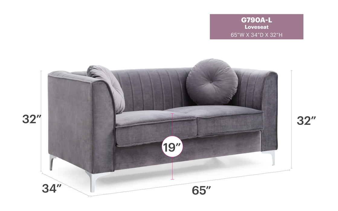 Glory Furniture Delray Loveseat