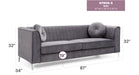 Glory Furniture Delray G790A-S Sofa ( 2 Boxes ) , GrayG790A-S