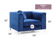 Glory Furniture Delray G791A-C Chair , Navy BlueG791A-C