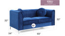 Glory Furniture Delray G791A-L Loveseat ( 2 Boxes ) , Navy BlueG791A-L