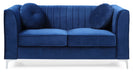Glory Furniture Delray G791A-L Loveseat ( 2 Boxes ) , Navy BlueG791A-L