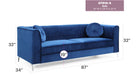 Glory Furniture Delray G791A-S Sofa ( 2 Boxes ) , Navy BlueG791A-S