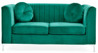 Glory Furniture Delray G792A-L Loveseat ( 2 Boxes ) , Green G792A-L