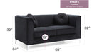 Glory Furniture Delray G793A-L Loveseat ( 2 Boxes ) , Black G793A-L