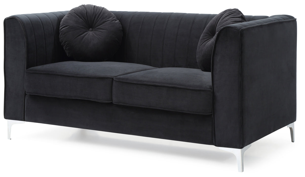 Glory Furniture Delray G793A-L Loveseat ( 2 Boxes ) , Black G793A-L