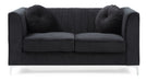 Glory Furniture Delray G793A-L Loveseat ( 2 Boxes ) , Black G793A-L