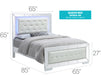 Glory Furniture Hollywood_Hills G8180A-B Full Bed Silver Champagne 