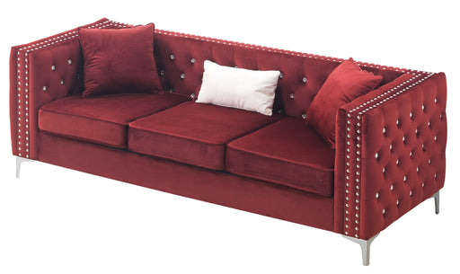 Glory Furniture Paige G826A-S Sofa , BURGUNDY G826A-S