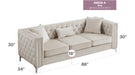 Glory Furniture Paige G827A-S Sofa , IVORY G827A-S