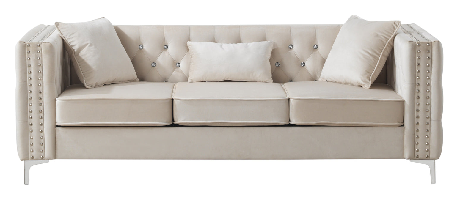 Glory Furniture Paige G827A-S Sofa , IVORY G827A-S
