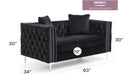 Glory Furniture Paige G828A-L Loveseat , Black G828A-L
