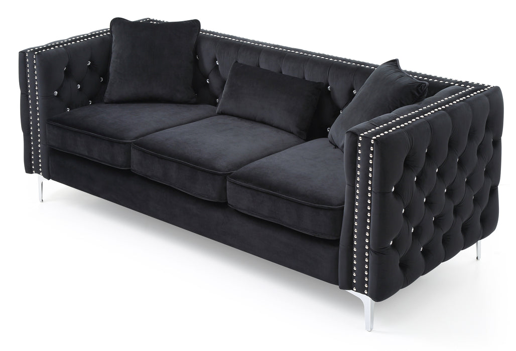 Glory Furniture Paige G828A-S Sofa , Black G828A-S