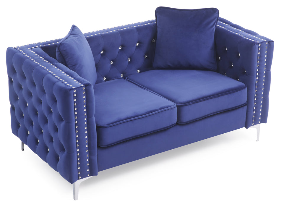 Glory Furniture Paige G829A-L Loveseat , Blue G829A-L