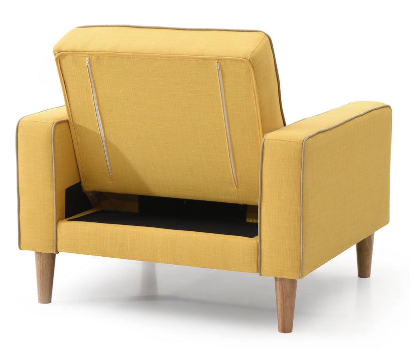 Glory Furniture Andrews G834A-C Chair Bed , YELLOW G834A-C