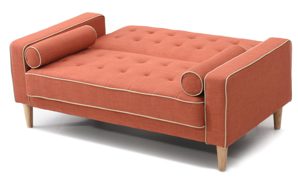 Glory Furniture Andrews G835A-L Loveseat Bed ( 2 Boxes ) , ORANGE G835A-L