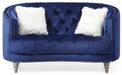 Glory Furniture Dania G851-L Loveseat , Blue G851-L