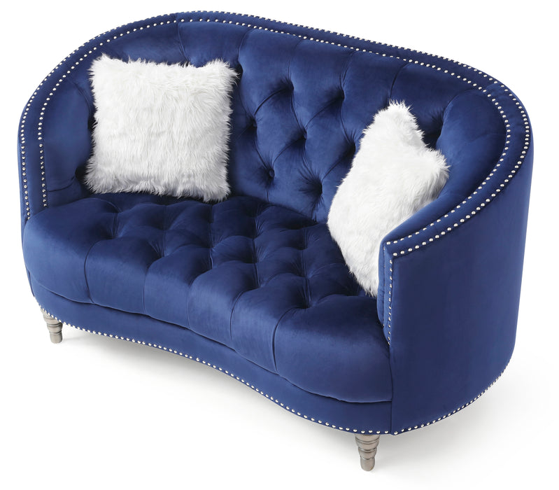 Glory Furniture Dania G851-L Loveseat , Blue G851-L
