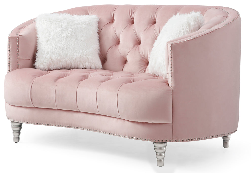 Glory Furniture Dania G854-L Loveseat , Pink G854-L