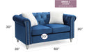 Glory Furniture Raisa G861A-L Loveseat , Navy BlueG861A-L