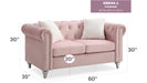 Glory Furniture Raisa G864A-L Loveseat , Pink G864A-L