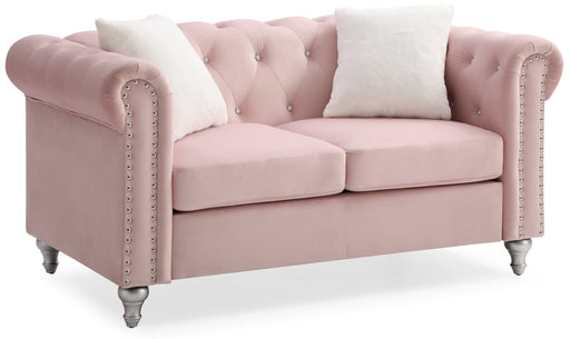 Glory Furniture Raisa G864A-L Loveseat , Pink G864A-L