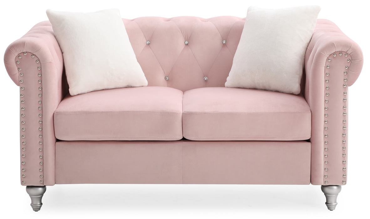 Glory Furniture Raisa G864A-L Loveseat , Pink G864A-L