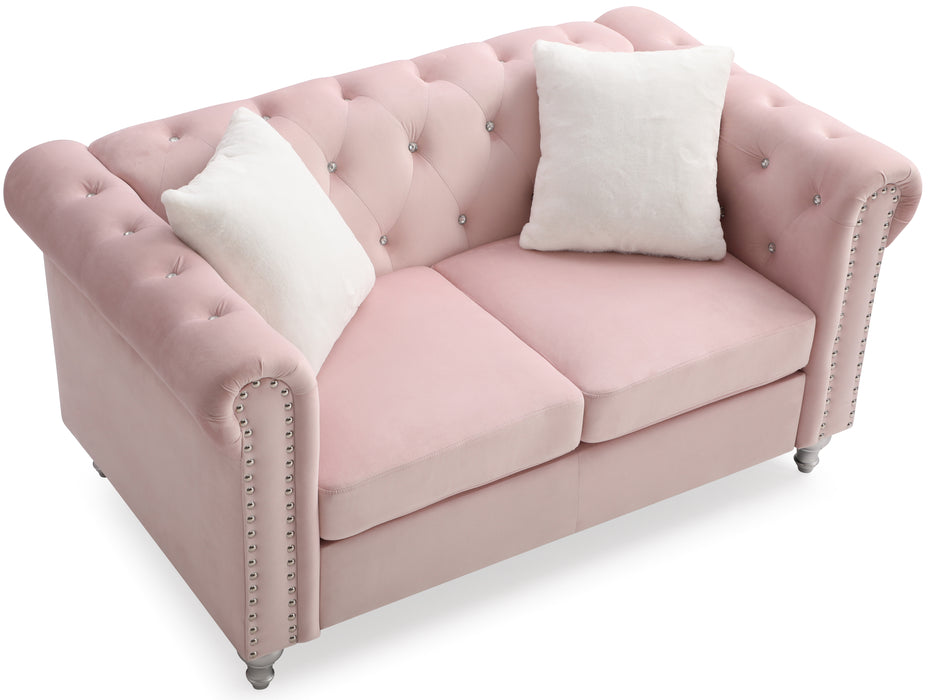 Glory Furniture Raisa G864A-L Loveseat , Pink G864A-L