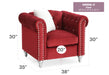 Glory Furniture Raisa G869A-C Chair , BURGUNDY G869A-C