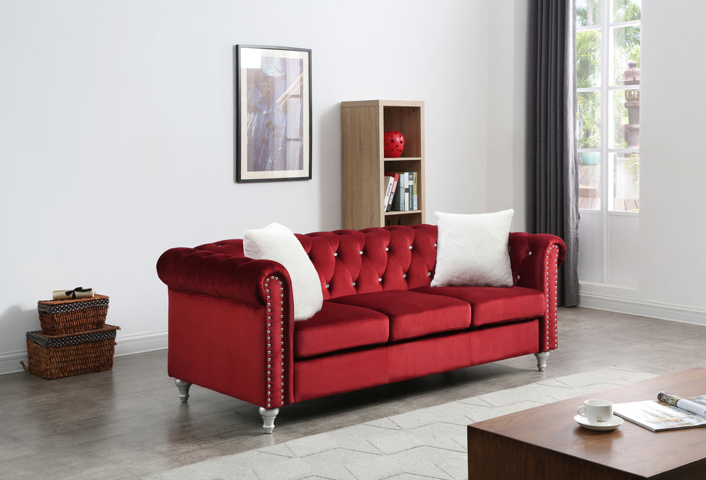 Glory Furniture Raisa G869A-S Sofa , BURGUNDY G869A-S