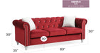 Glory Furniture Raisa G869A-S Sofa , BURGUNDY G869A-S