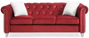 Glory Furniture Raisa G869A-S Sofa , BURGUNDY G869A-S