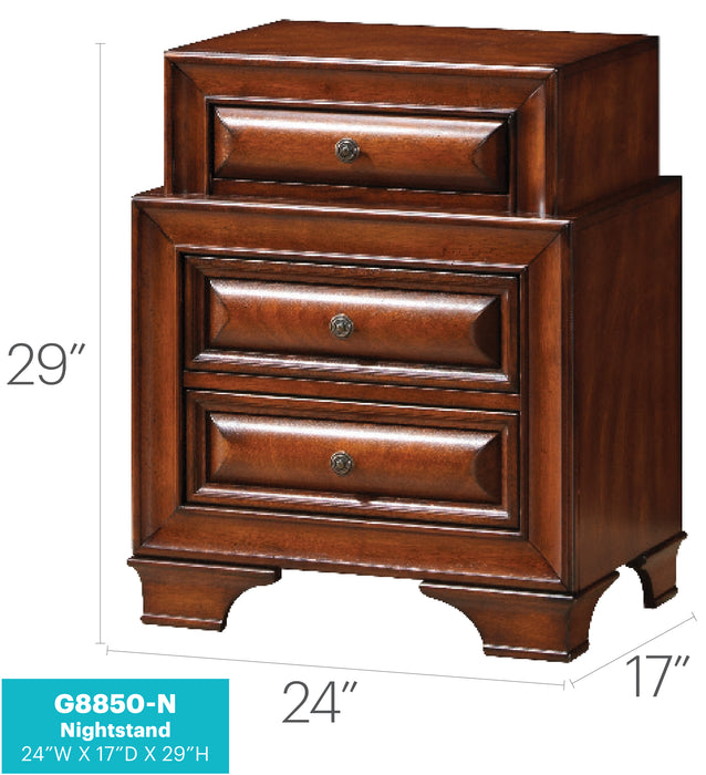 Glory Furniture LaVita G8850-N Nightstand , Oak G8850-N