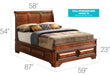 Glory Furniture LaVita G8850A-B Storage bed Oak 