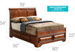 Glory Furniture LaVita G8850A-B Storage bed Oak 