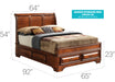 Glory Furniture LaVita G8850A-B Storage bed Oak 