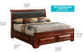 Glory Furniture LaVita G8850C-B3 Storage bed Oak 