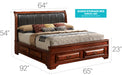 Glory Furniture LaVita G8850C-B3 Storage bed Oak 