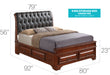 Glory Furniture LaVita G8850E-B5 Storage bed Oak 
