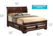 Glory Furniture LaVita G8875A-B Storage bed Cappuccino