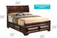 Glory Furniture LaVita G8875A-B Storage bed Cappuccino