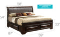 Glory Furniture LaVita G8875C-B3 Storage bed Cappuccino