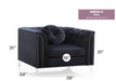 Glory Furniture Pompano G893A-C Chair , Black G893A-C