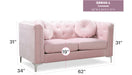Glory Furniture Pompano G894A-L Loveseat ( 2 Boxes ) , Pink G894A-L