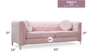 Glory Furniture Pompano G894A-S Sofa ( 2 Boxes ) , Pink G894A-S