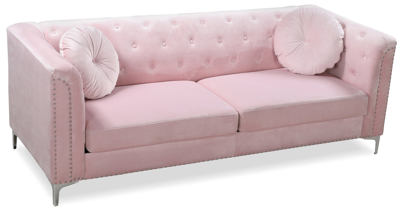 Glory Furniture Pompano G894A-S Sofa ( 2 Boxes ) , Pink G894A-S