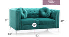Glory Furniture Pompano G895A-L Loveseat ( 2 Boxes ) , Green G895A-L
