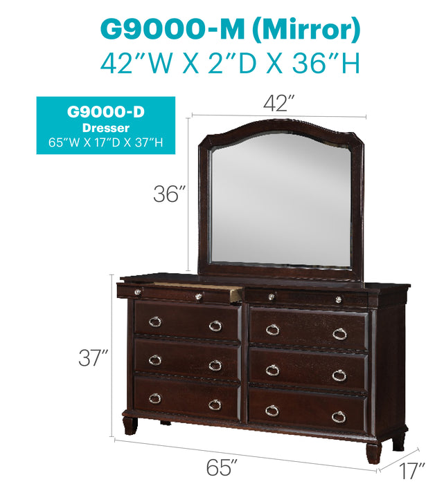 Glory Furniture Triton G9000-D Dresser , Cappuccino G9000-D