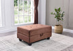 Glory Furniture Gallant Ottoman - Chocolate